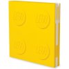 Poznámkový blok LEGO® čtvercový zápisník s gelovým perem Žlutý 15,9 x 15,9 cm