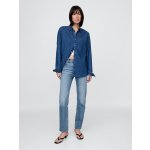 GAP Džíny High Rise ’90s Slim Straight Modrá – Zboží Mobilmania