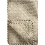 Prošívaná deka/přehoz Ib Laursen béžovo-olivový proužek 180x130 – Zboží Dáma