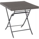Sunfun Neila Balkonový stůl sklopný, 70 x 70 cm, ocel, polyratan – Hledejceny.cz