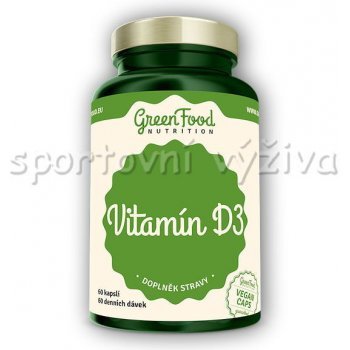 GreenFood Nutrition Vitamin D3 vegan caps 60 kapslí