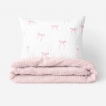 Goldea krep povlečení duo růžové mašličky s pudrově růžovou 140x200 70x90 – Sleviste.cz
