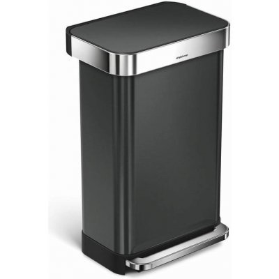 Simplehuman CW2053 Pedálový 45 l černá nerezová ocel obdélníkový BLACK – Zbozi.Blesk.cz