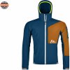 Pánská sportovní bunda Ortovox Berrino Hooded Jacket M petrol blue