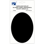 Nažehlovací záplaty jednobarevné ovály - černá – Hledejceny.cz