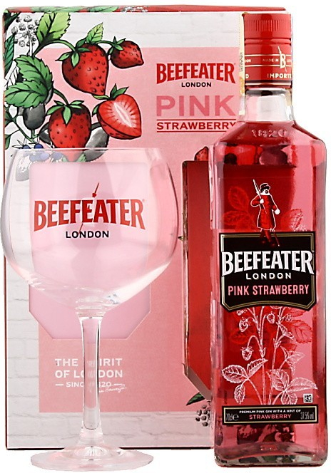 Beefeater Pink Gin 37,5% 0,7 l (dárkové balení 1 sklenice) od 428 Kč -  Heureka.cz