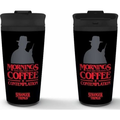 Curepink Cestovní hrnek Stranger Things Coffee and Contemplation 0,425 l – Zboží Dáma