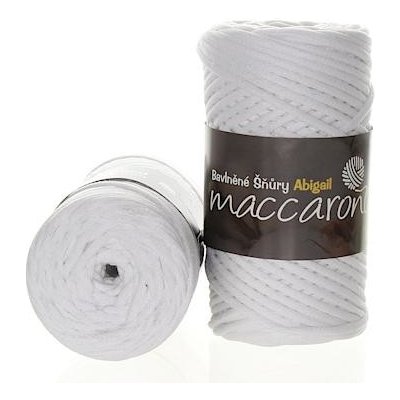 Maccaroni Bavlněné šňůry 3 mm bílá 401 – Zboží Dáma