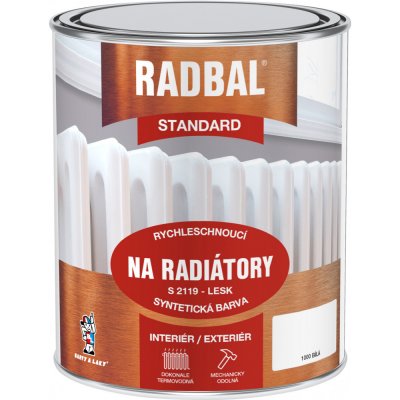 Barvy a laky Hostivař Barva na topení RADBAL STANDARD S2119 4 L 1000 bílý