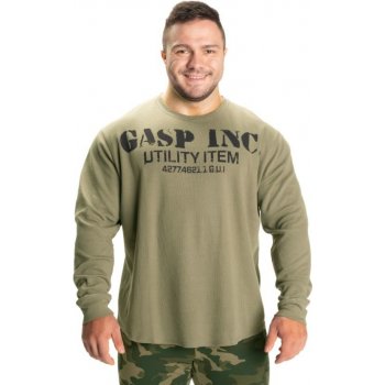 Gasp THERMAL GYM SWEATER WASHED GREEN mikina Gasp zelená