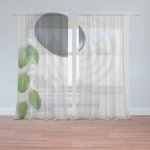 Sablio Záclony Listy a kámen: 2ks 150x250cm – Hledejceny.cz