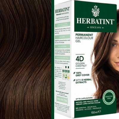 Herbatint barva na vlasy 4D Zlatý kaštan 150 ml