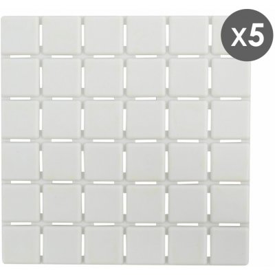 MSV sada 5 ks protiskluzových podložek QUADRO bílá 13 x 13 cm – Hledejceny.cz