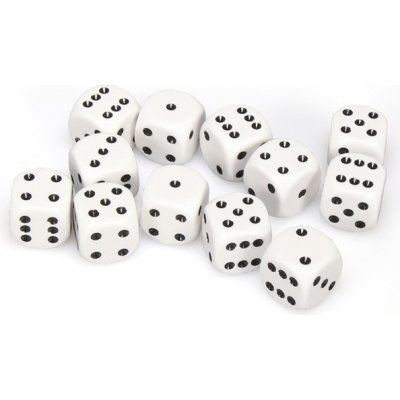 Chessex Hrací kostka 16 mm Barva: bílá / černá – Zboží Živě