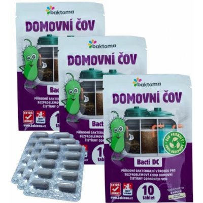 Baktoma Bacti DC tablety - Bakterie do ČOV BACTI DC: 10 TABLET – Zbozi.Blesk.cz