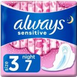 Always Ultra Wings Sensitive Night hygienické vložky 7 ks – Zbozi.Blesk.cz