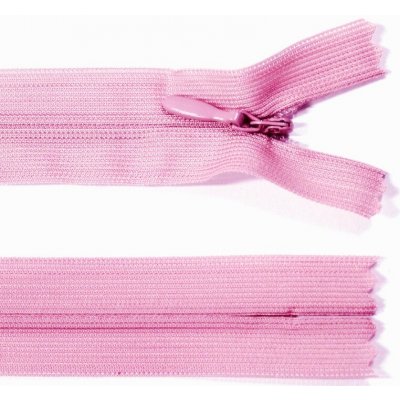 Spirálový zip no.3 skrytý nerozepínací 20cm - více barev color: 541 světle růžová – Hledejceny.cz