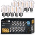Lumiled Sada 10x LED žárovka LED FILAMENT DO GIRLANDY E27 ST14 1W = 10W 2700K 100lm Teplá bílá – Hledejceny.cz