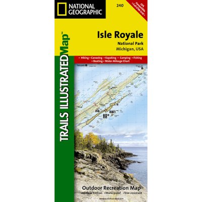 Isle Royale národní park turistická mapa GPS komp. NGS – Sleviste.cz