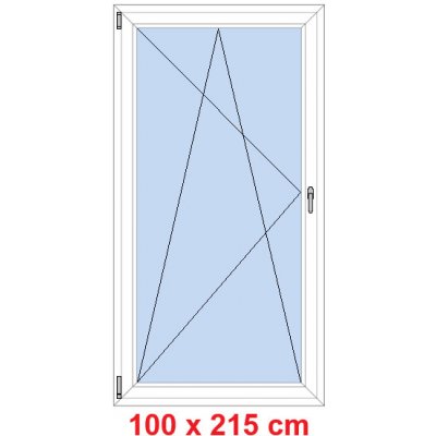 Soft Balkonové dveře otevíravé a sklopné Černá krupička/Černá krupička levé 100 x 215 cm – Hledejceny.cz