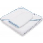 New Baby Dětská froté osuška s kapucí BASIC 80x80 bílo-modrá – Zboží Dáma