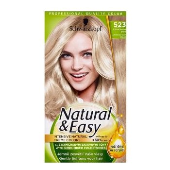 Natural & Easy 523 Zářivá ledově plavá barva na vlasy