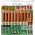 Monoprix Drůbeží párky uzené na bukovém dřevě 10ks 350 g – Zboží Dáma
