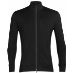 merino mikina s kapucí, zip ICEBREAKER Mens Quantum III LS Zip Black