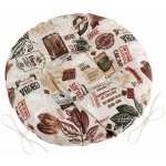 Bellatex EMA kulatý prošívaný Béžová, Hnědá 40 cm – Zboží Mobilmania