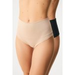 Astratex 2PACK Tanga Bamboo Mina s vysokým pasem černobéžová – Zboží Dáma