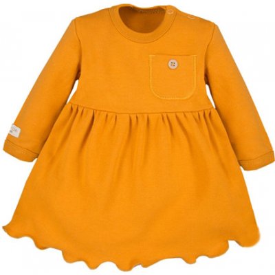 EEVI Dívčí tunika/šaty s kapsičkou hořčicové – Zboží Mobilmania