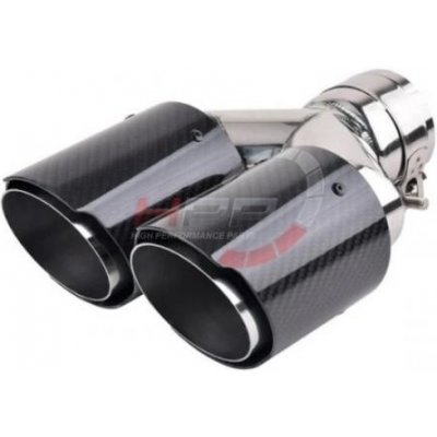 Jap Parts karbonová - kulatá zkosená duální 2x 89mm – Sleviste.cz