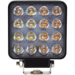 LED světlo čtvercové bílé/oranžové, 16x3W, 110x110mm, ECE R10 – Hledejceny.cz