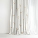 Goldea bavlněný závěs - latte mašličky s proužky 220x150 cm – Hledejceny.cz