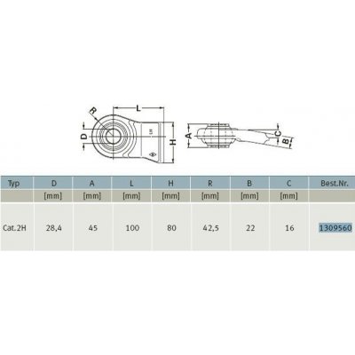 GKN Walterscheid 1309560 / 309560 Oko spodních ramen kategorie 2 levé – Hledejceny.cz