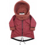 Little Things kabátek softshellový s kapucí a šálou vínová – Hledejceny.cz