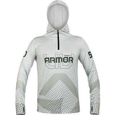 Delphin tričko s kapucí UV Armor 50+ olive – Sleviste.cz