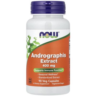 NOW Foods Andrographis extrakt 400 mg 90 rostlinných kapslí – Hledejceny.cz