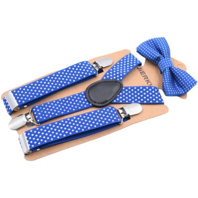 Amparo Miranda dětský set motýlek a kšandy MF02 modrý – Zboží Mobilmania