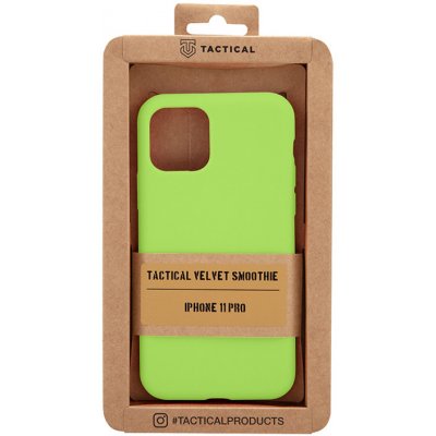 Pouzdro TACTICAL Velvet Smoothie Apple iPhone 11 Pro - příjemné na dotek - silikonové - avokádově zelené