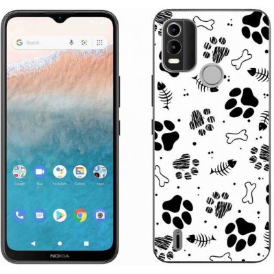 Pouzdro mmCase Gelové Nokia C21 Plus - psí tlapky 1 – Zboží Mobilmania