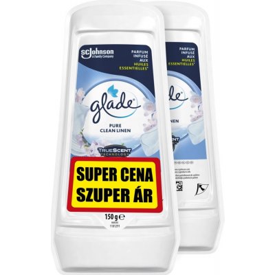 Glade Gel Pure Clean Linen duo pack osvěžovač vzduchu, 2 × 150 g – Sleviste.cz