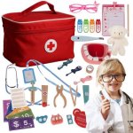 Kruzzel 24782 Dětský doktorský kufřík červený – Zboží Dáma