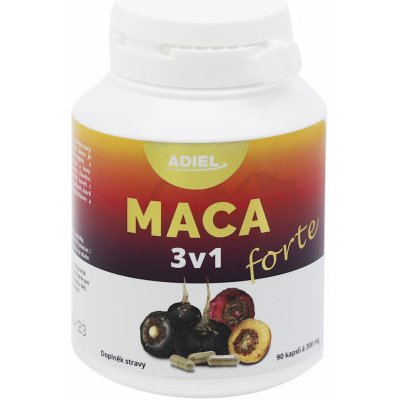 Adiel Maca 3v1 forte 90 kapslí – Hledejceny.cz