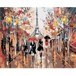 ZUTY Malování podle čísel RUŠNÁ ULICE A EIFFELOVA VĚŽ 40 x 50 cm – Zboží Dáma