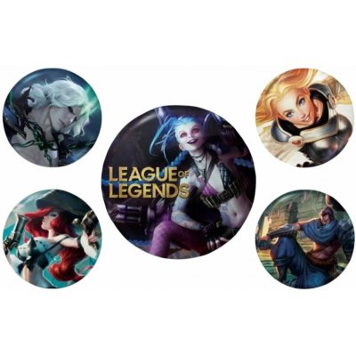 CurePink: | Placky League of Legends:Šampioni|set 5 kusů (25 mm|38 mm) [BP2404787] – Hledejceny.cz
