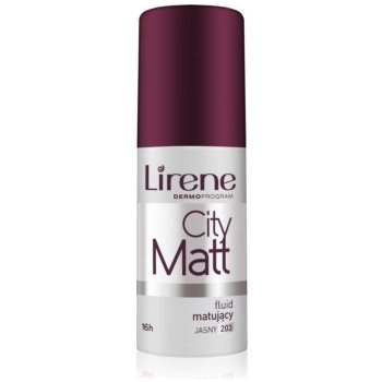 Lirene City Matt matující fluidní make-up s vyhlazujícím efektem 203 Light 16 h with Vitamin E and C 30 ml