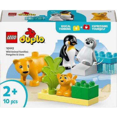 LEGO® DUPLO® 10442 Rodinky divokých zvířat: Tučňáci a lvi – Zboží Živě
