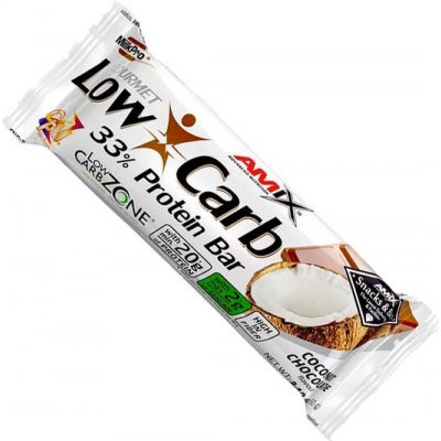 Amix Low-Carb 33% Protein Bar 60 g - čokoláda, kokos