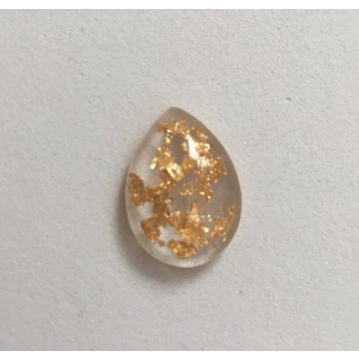 Kabošon z pryskyřice - zlaté kousky malé – Zboží Mobilmania